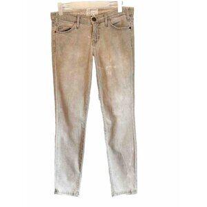 Current Elliott Women’s 27 The Stiletto Skinny Jeans Gray Boho Grunge (32x27)